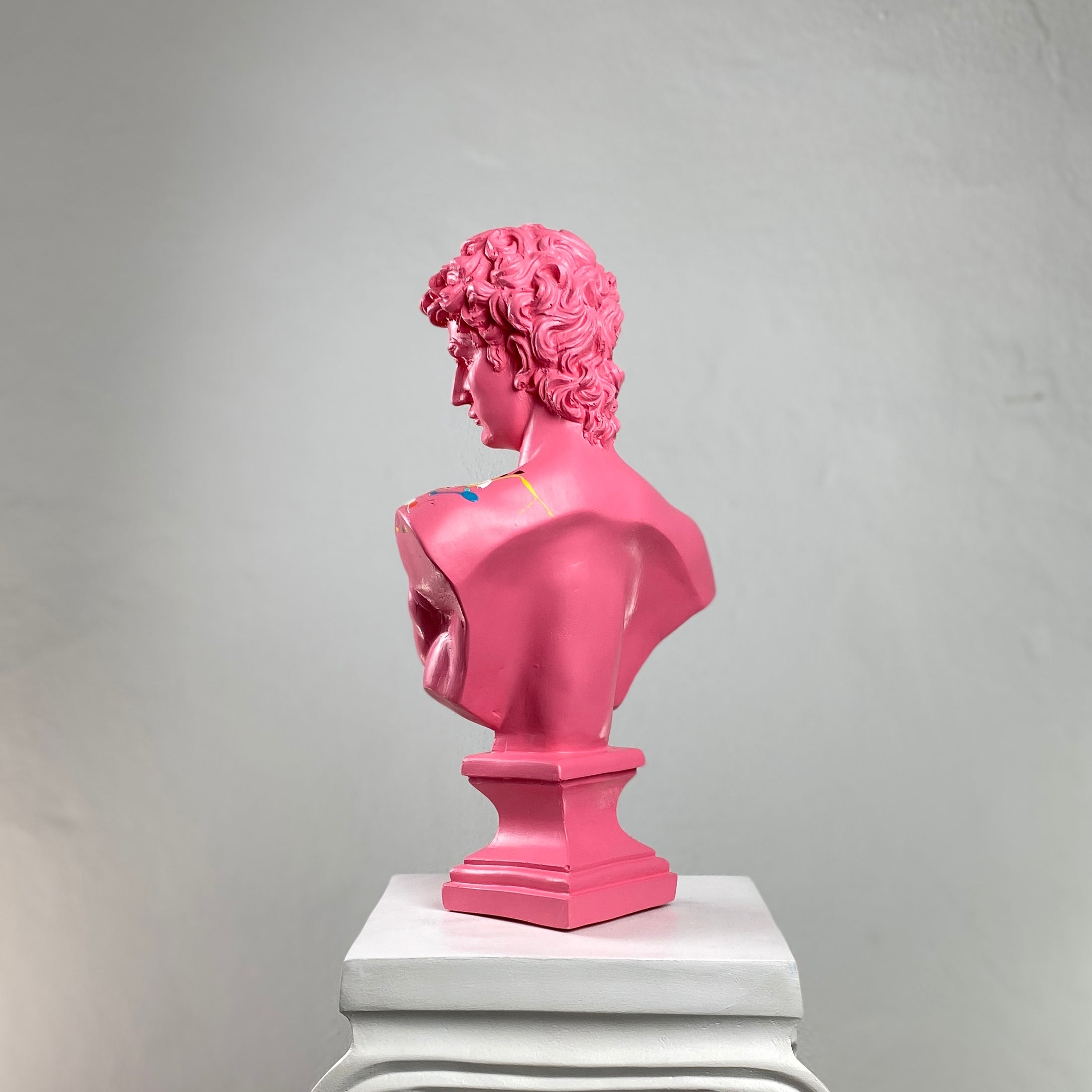 David 'Pink Candy' Pop Art Sculpture, Modern Home Decor, Large Sculpture - wboxgo.com