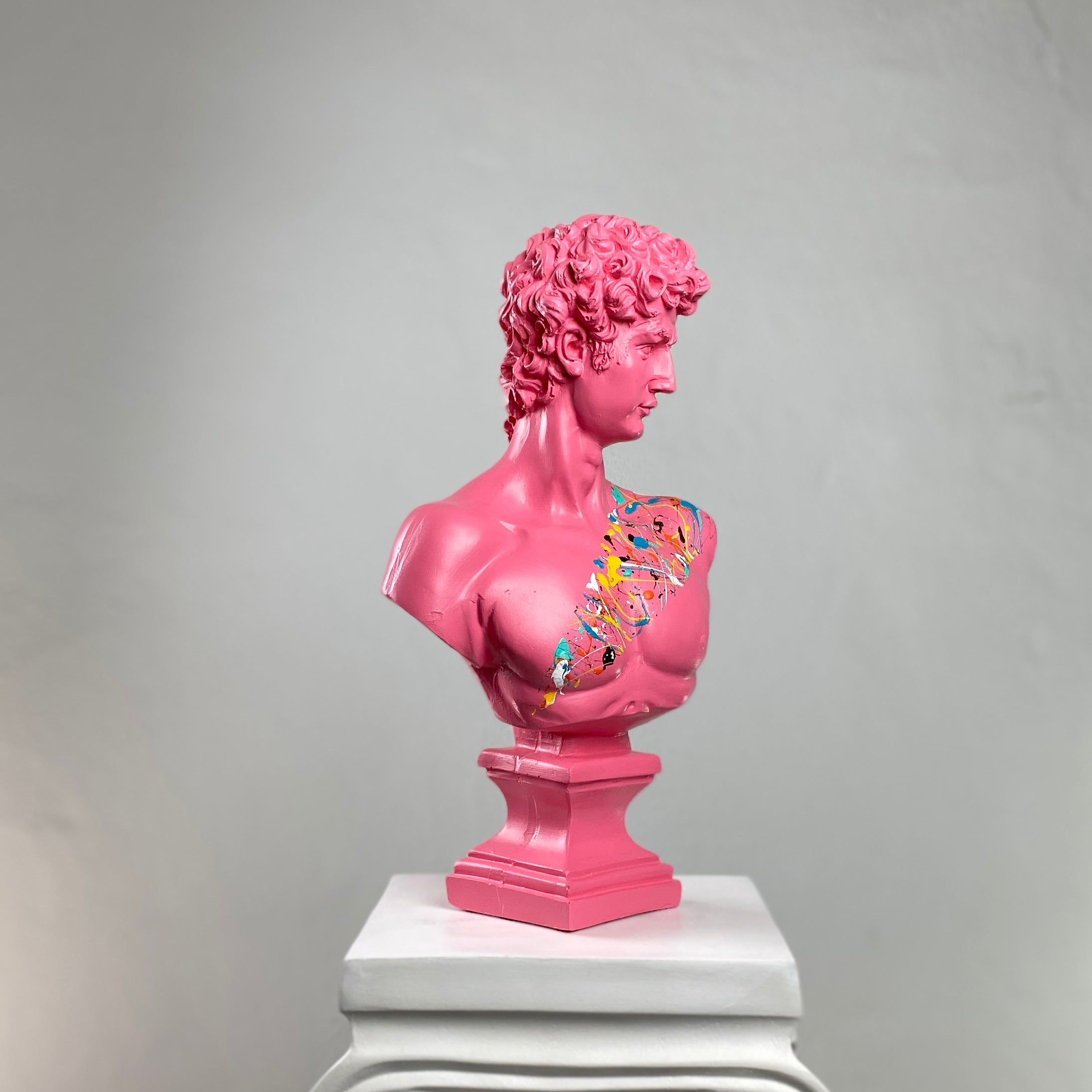 David 'Pink Candy' Pop Art Sculpture, Modern Home Decor, Large Sculpture - wboxgo.com