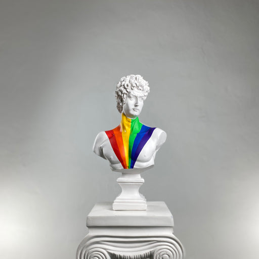 David 'Pride Edition' Pop Art Sculpture, Modern Home Decor, Large Sculpture - wboxgo.com