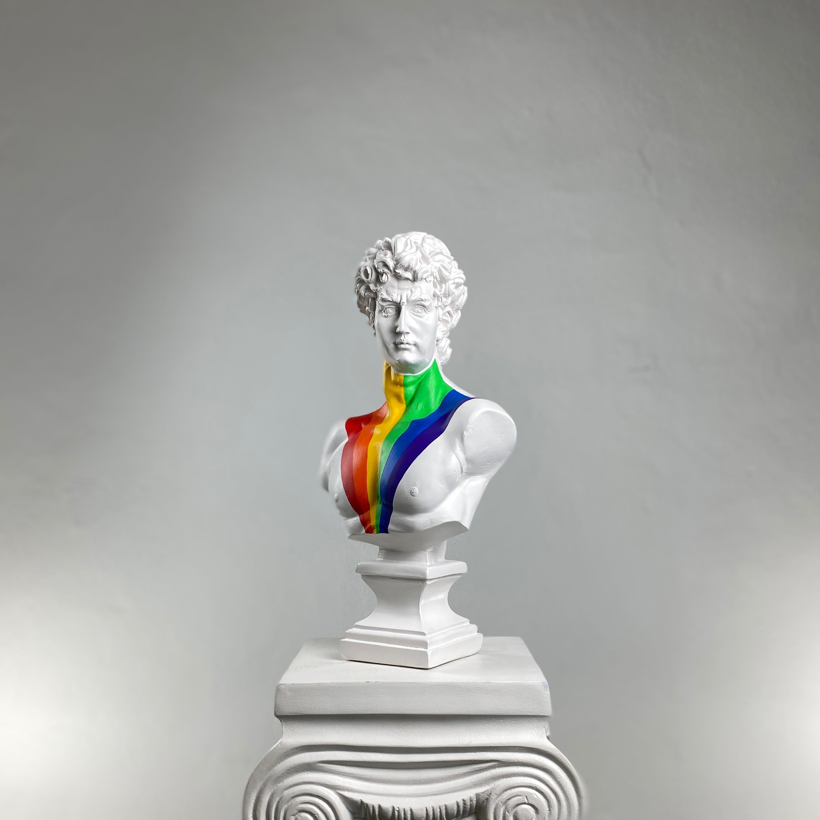 David 'Pride Edition' Pop Art Sculpture, Modern Home Decor, Large Sculpture - wboxgo.com