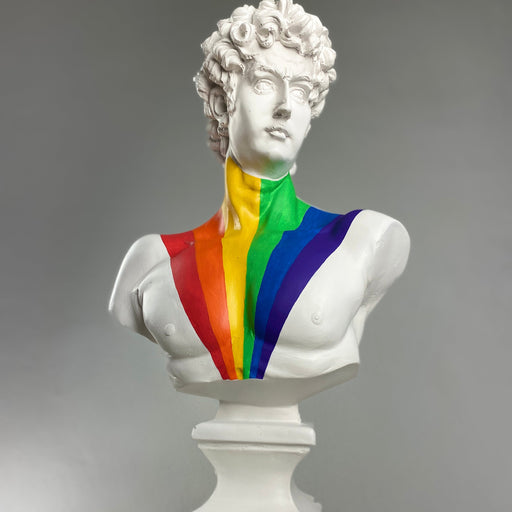 David 'Pride Edition' Pop Art Sculpture, Modern Home Decor, Large Sculpture - wboxgo.com