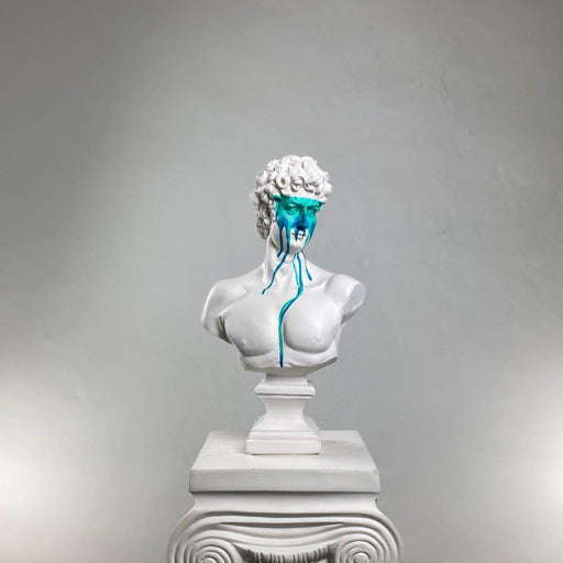 David 'White Pastel' Pop Art Sculpture, Modern Home Decor, Large Sculpture - wboxgo.com