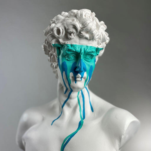 David 'White Pastel' Pop Art Sculpture, Modern Home Decor, Large Sculpture - wboxgo.com