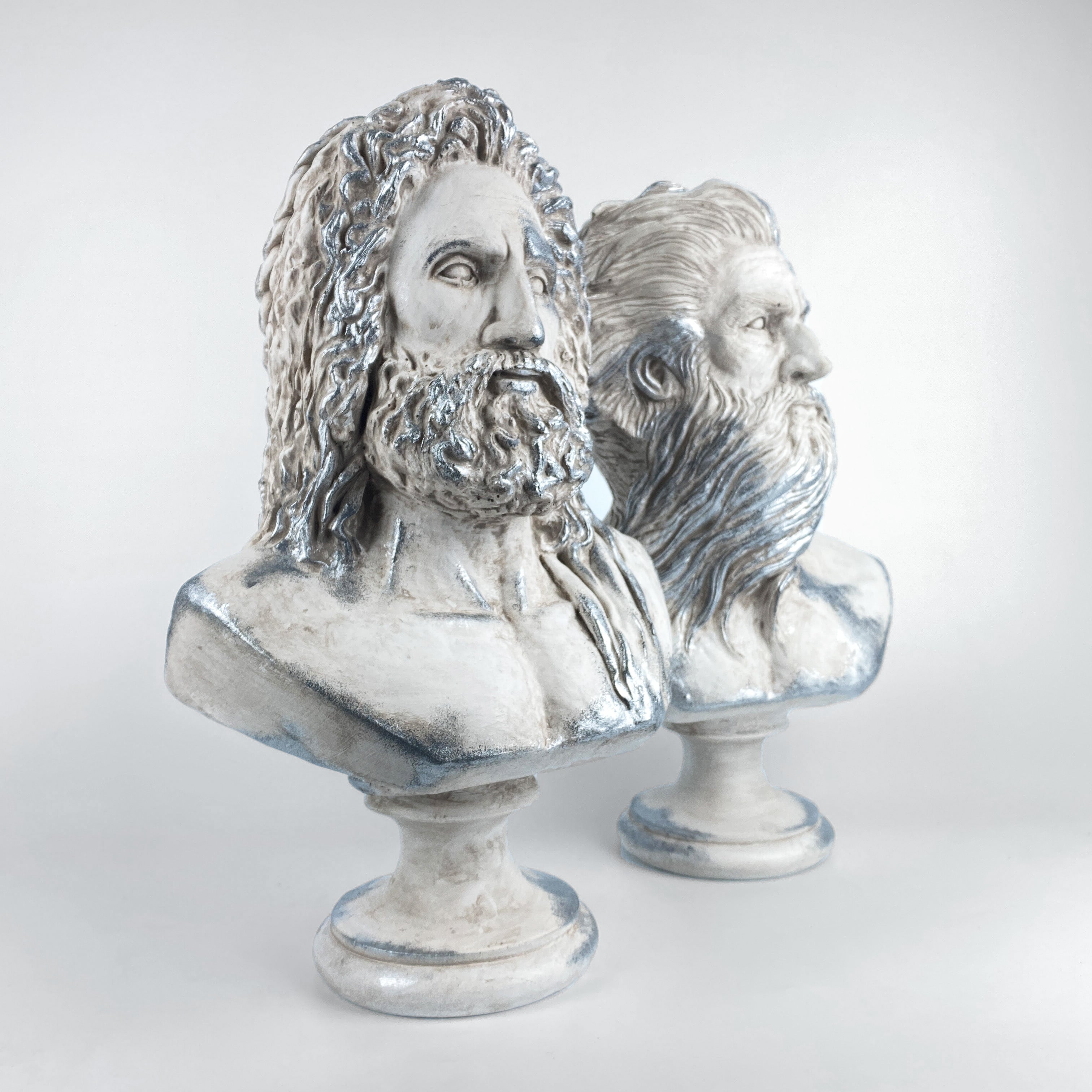 Zeus 'Silver Moss' Pop Art Sculpture, Modern Home Decor - wboxgo.com