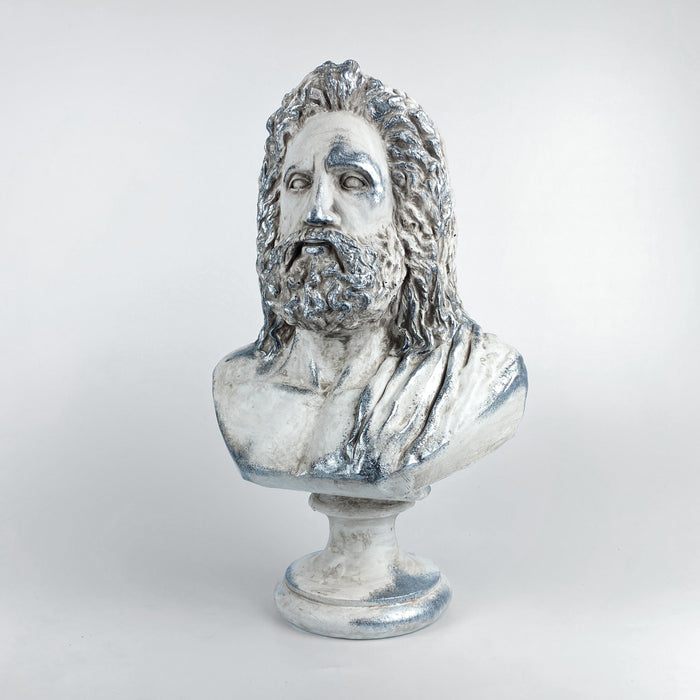 Poseidon 'Silver Moss' Pop Art Sculpture, Modern Home Decor - wboxgo.com