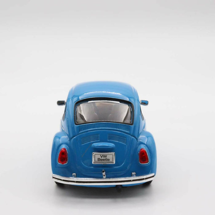 Volkswagen Beetle|Welly Scale 1/24 Model Car|Diecast Blue Car for Collectors|Classic Old Metal Collection Car|Vintage Birthday Gift for Dad