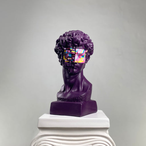 David 'Purple Pop' Pop Art Sculpture, Modern Home Decor - wboxgo.com
