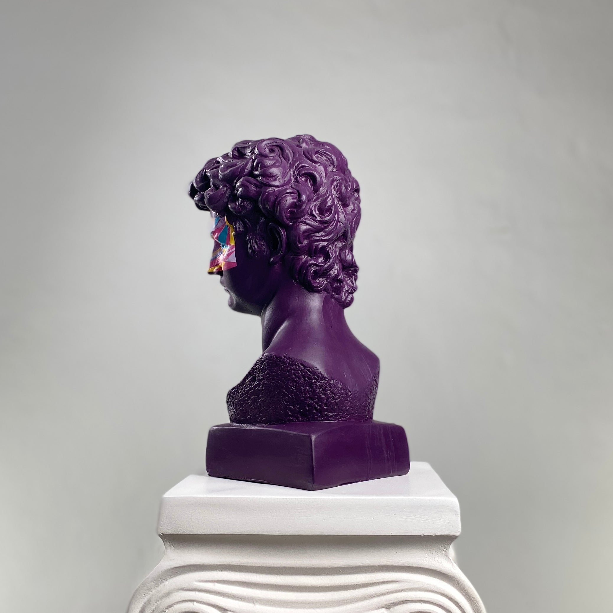 David 'Purple Pop' Pop Art Sculpture, Modern Home Decor - wboxgo.com