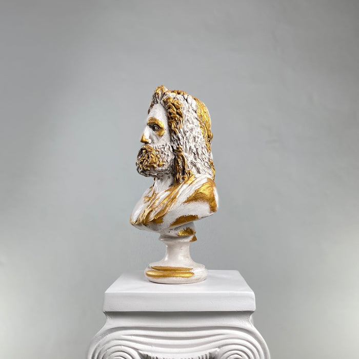 Zeus 'Antique Gold' Pop Art Sculpture, Modern Home Decor - wboxgo.com