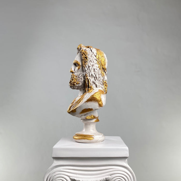 Zeus 'Antique Gold' Pop Art Sculpture, Modern Home Decor - wboxgo.com