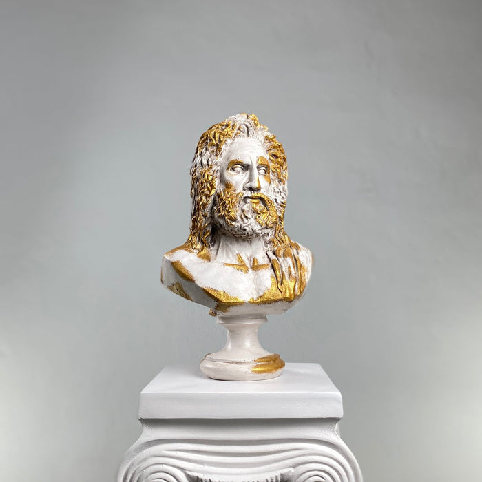 Zeus 'Antique Gold' Pop Art Sculpture, Modern Home Decor - wboxgo.com