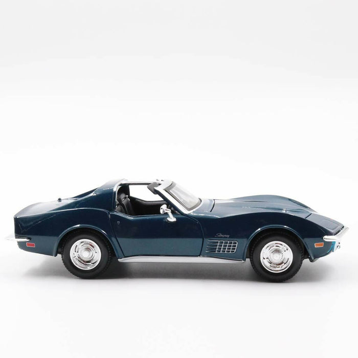 1970 Corvette|Scale 1/24 Blue Diecast Car|Vintage Model Convertible Car for Collectors|Old Classic Metal Collection Car|Fathers Day Gift