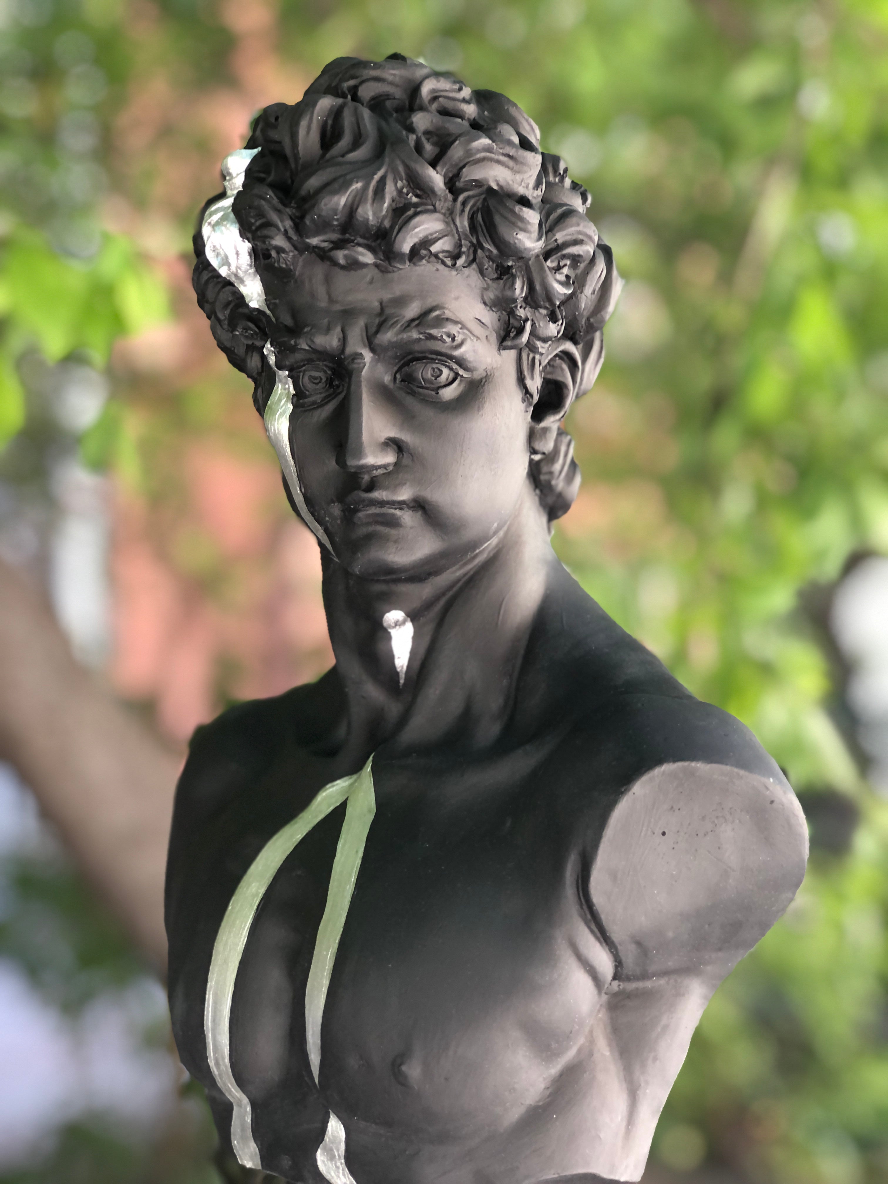 David 'Silver Streak' Pop Art Sculpture, Modern Home Decor, Large Sculpture - wboxgo.com