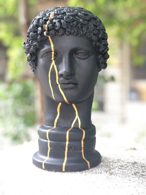 Hermes 'Gold Streak' Pop Art Sculpture, Modern Home Decor - wboxgo.com