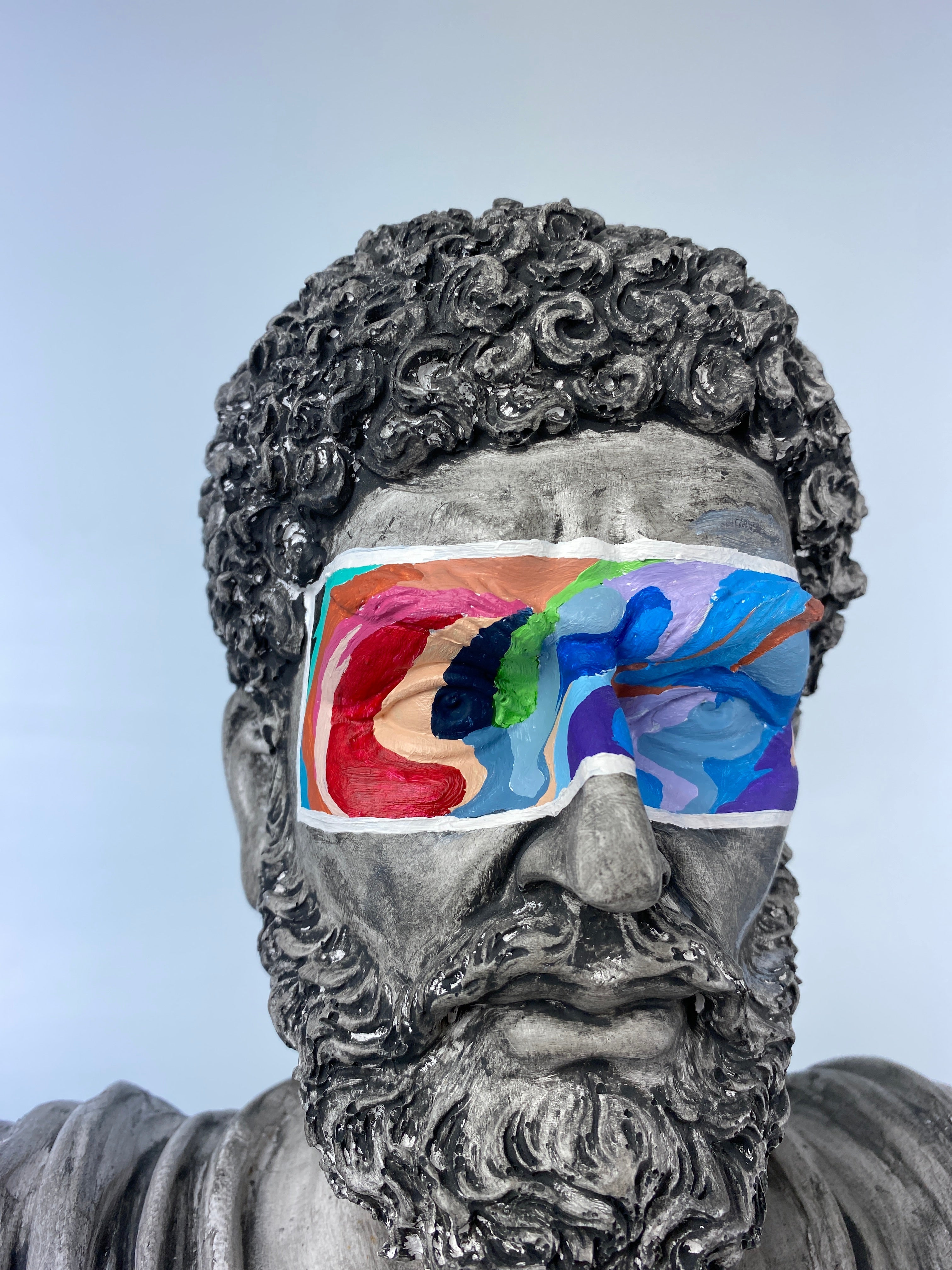 Marcus 'Colorful' Pop Art Sculpture, Modern Home Decor, Large Sculpture - wboxgo.com