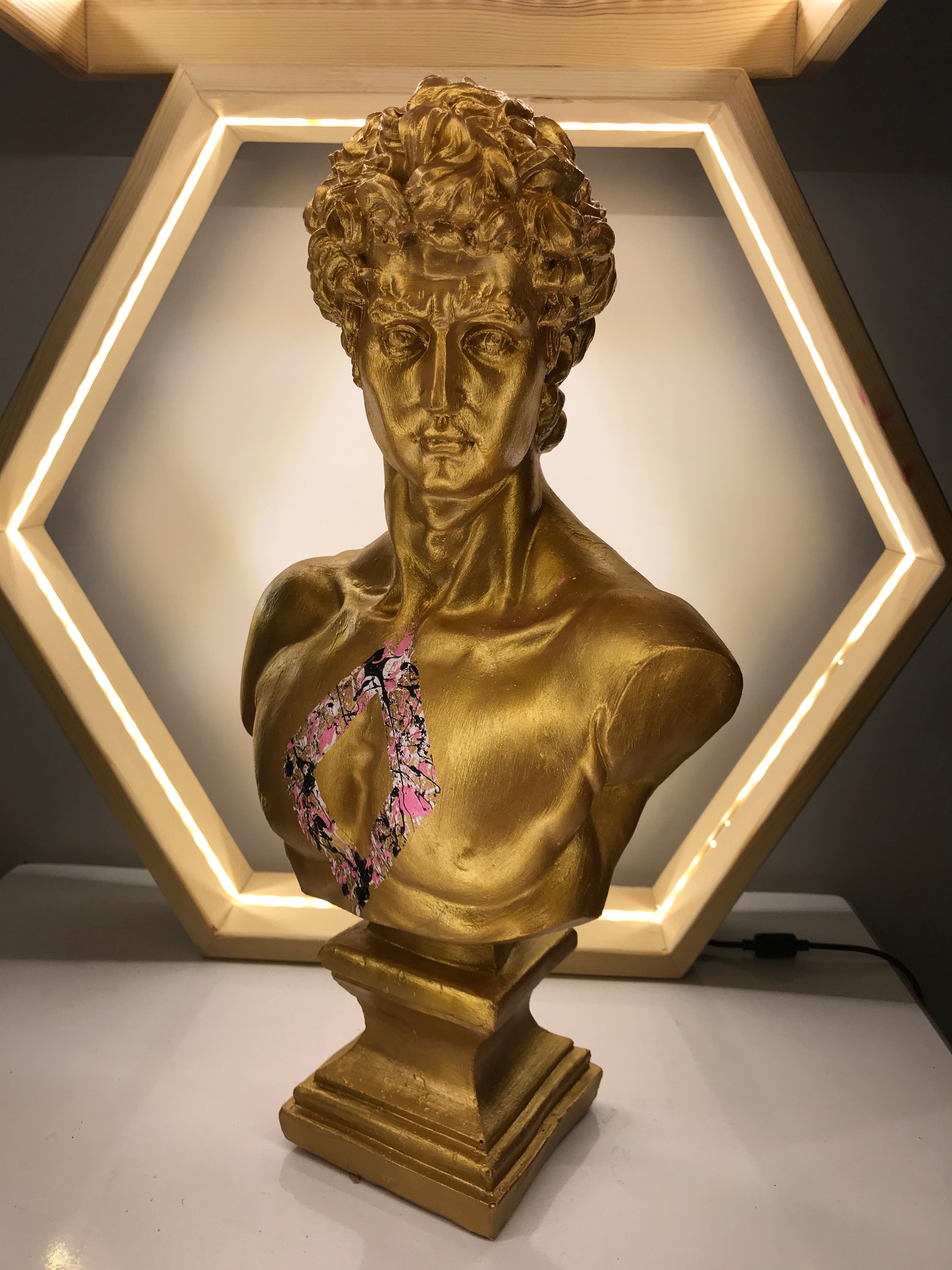 David 'Diamond' Pop Art Sculpture, Modern Home Decor, Large Sculpture - wboxgo.com