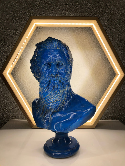 Poseidon 'Blue Wave' Pop Art Sculpture, Modern Home Decor - wboxgo.com