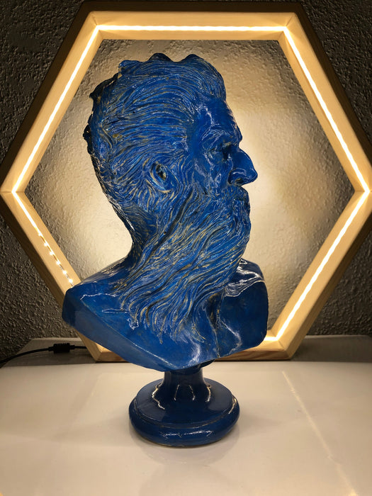 Poseidon 'Blue Wave' Pop Art Sculpture, Modern Home Decor - wboxgo.com