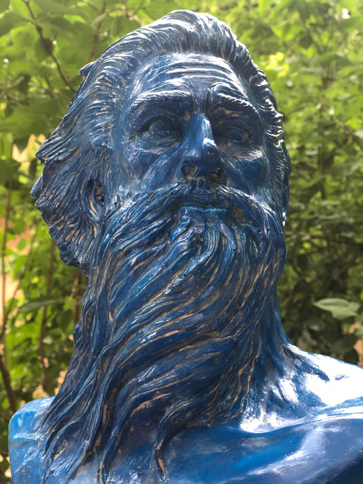 Poseidon 'Blue Wave' Pop Art Sculpture, Modern Home Decor - wboxgo.com