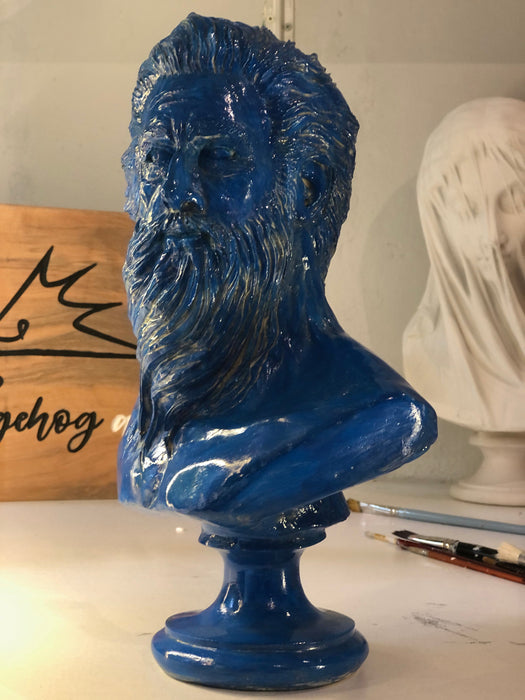 Poseidon 'Blue Wave' Pop Art Sculpture, Modern Home Decor - wboxgo.com