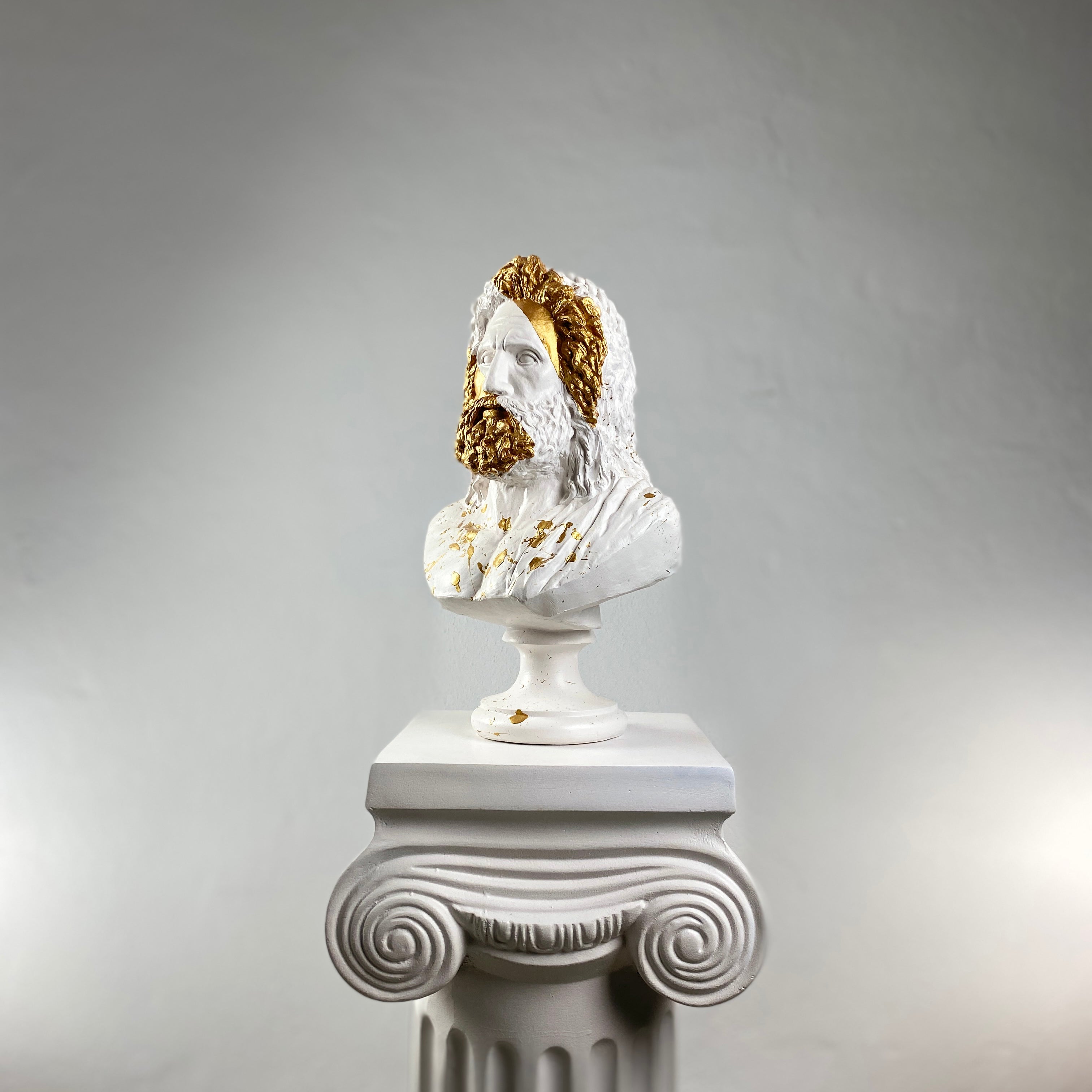 Zeus 'God but Gold' Pop Art Sculpture, Modern Home Decor - wboxgo.com