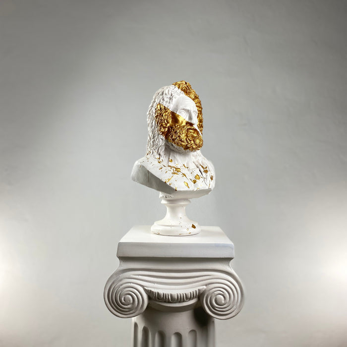 Zeus 'God but Gold' Pop Art Sculpture, Modern Home Decor - wboxgo.com