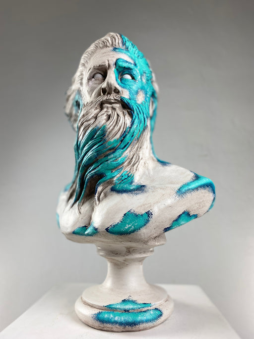 Poseidon 'Blue Coral' Pop Art Sculpture, Modern Home Decor - wboxgo.com