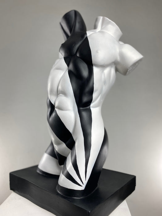 Torso 'White Rise' Pop Art Sculpture, Modern Home Decor - wboxgo.com