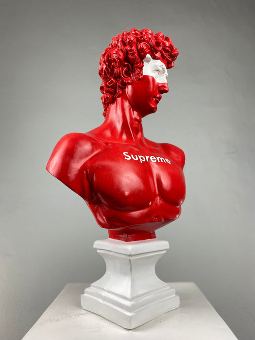 David 'Supreme' Pop Art Sculpture, Modern Home Decor, Large Sculpture - wboxgo.com