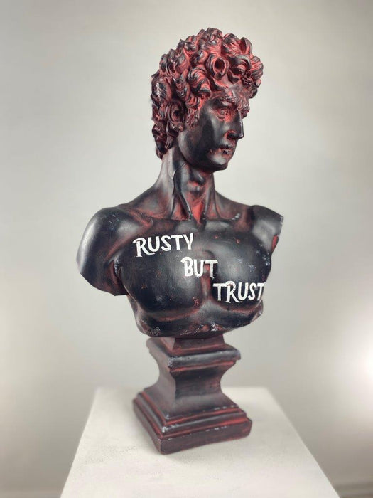 David 'Rusty but Trusty' Pop Art Sculpture, Modern Home Decor, Large Sculpture - wboxgo.com
