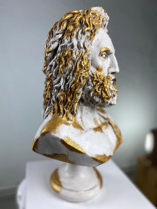 Zeus 'Antique Gold' Pop Art Sculpture, Modern Home Decor - wboxgo.com