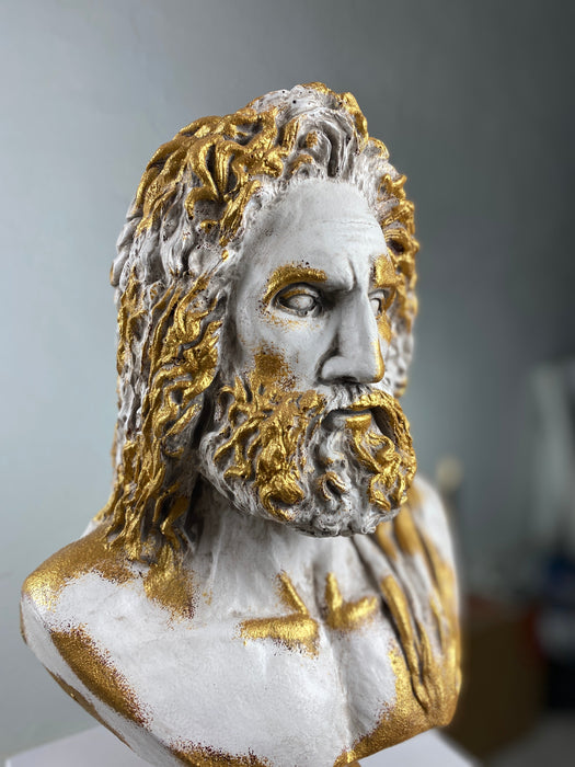 Zeus 'Antique Gold' Pop Art Sculpture, Modern Home Decor - wboxgo.com