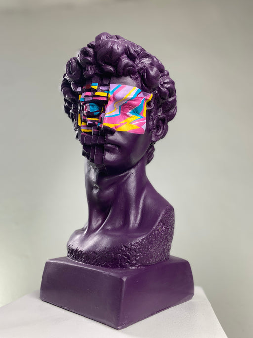 David 'Purple Pop' Pop Art Sculpture, Modern Home Decor - wboxgo.com