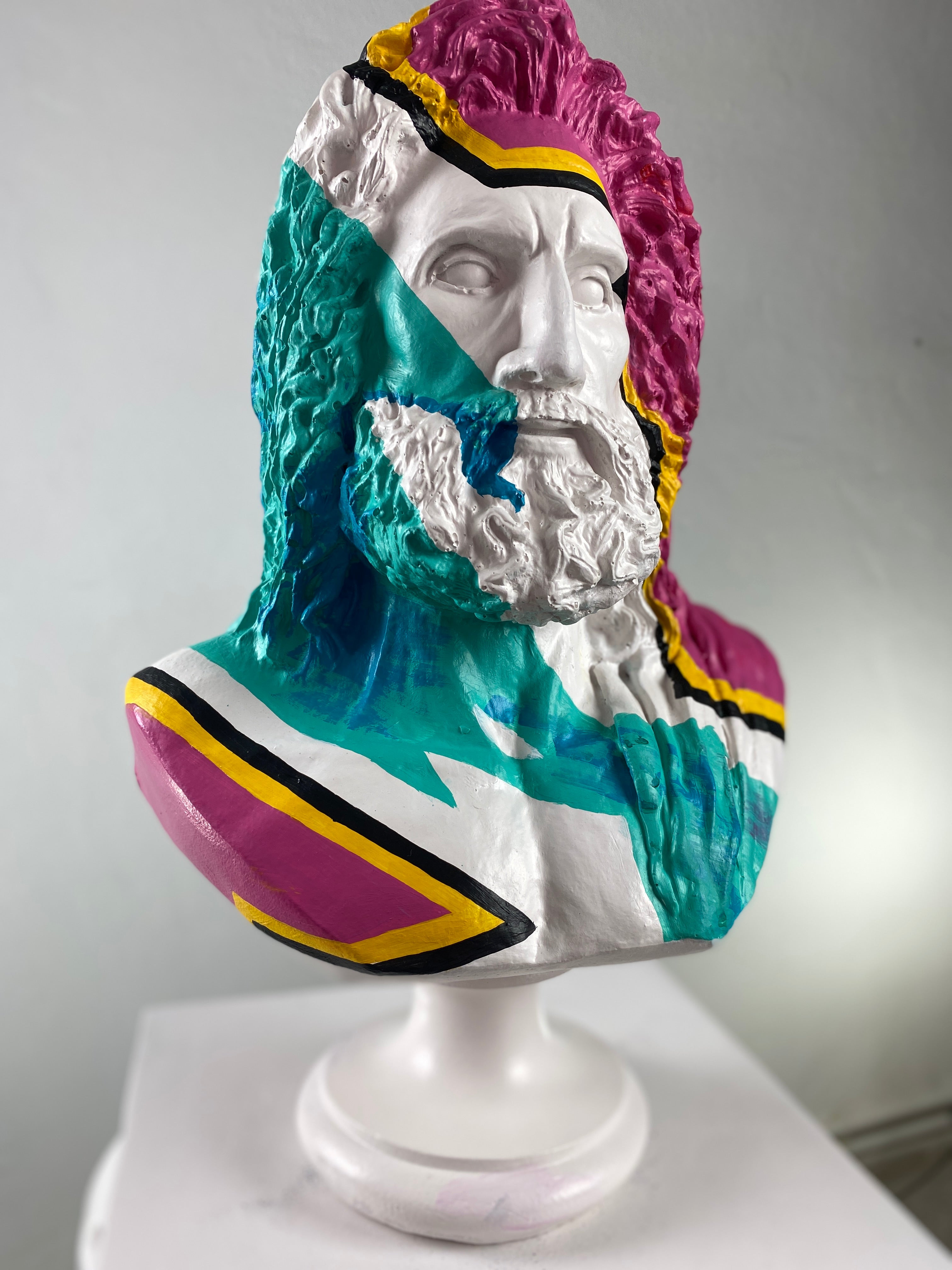 Zeus 'Rock'n Roll' Pop Art Sculpture, Modern Home Decor - wboxgo.com