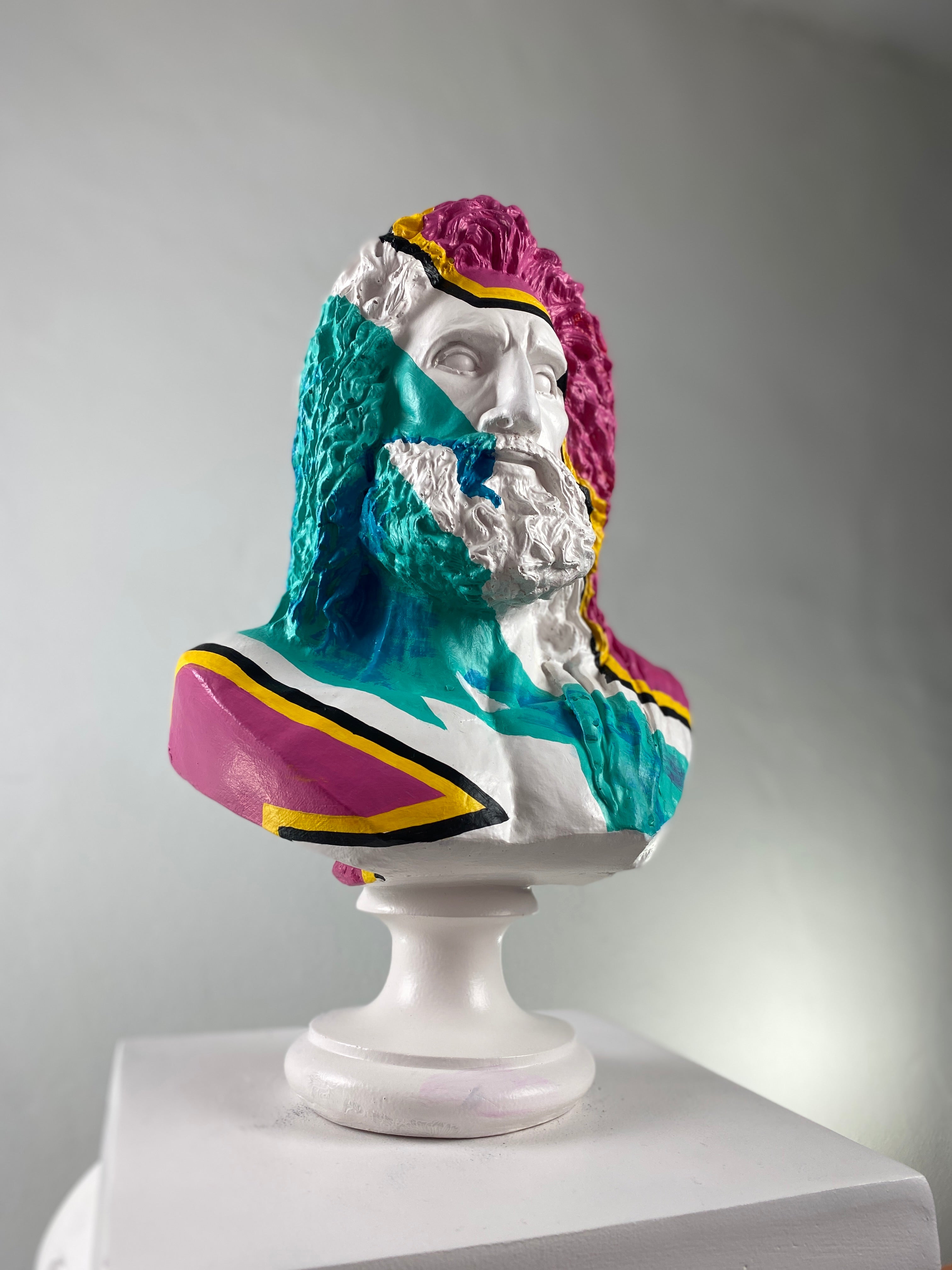 Zeus 'Rock'n Roll' Pop Art Sculpture, Modern Home Decor - wboxgo.com