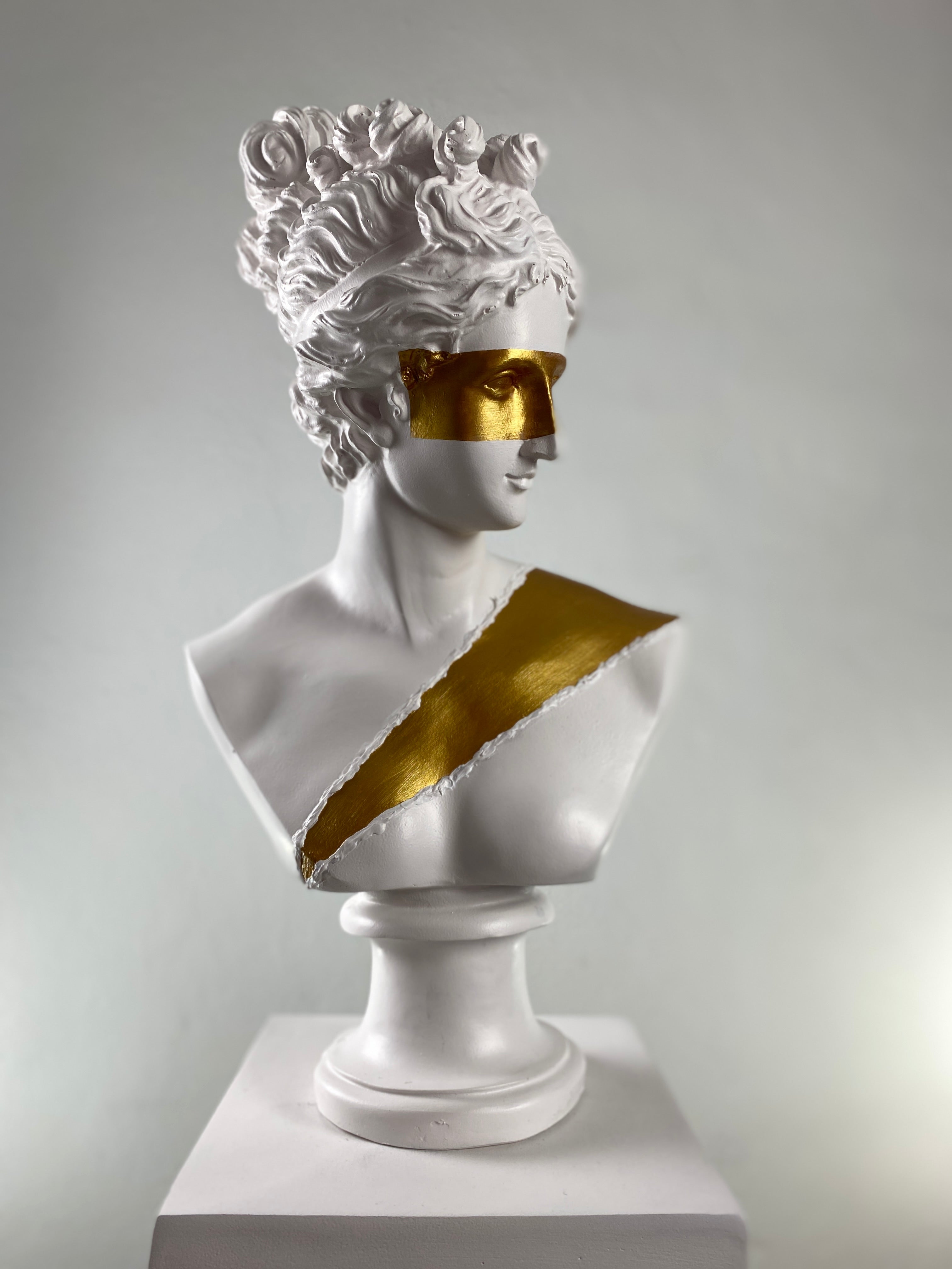 Diana 'Gold Mask and Belt' Pop Art Sculpture, Modern Home Decor - wboxgo.com