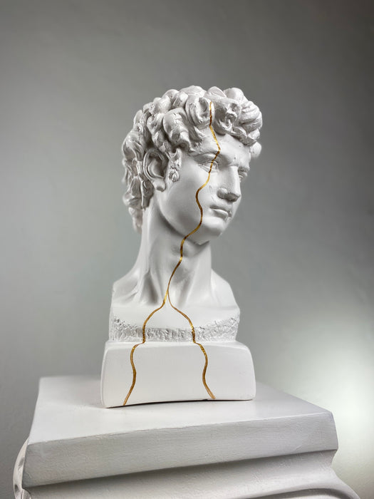 David 'Gold Streak' Pop Art Sculpture, Modern Home Decor - wboxgo.com