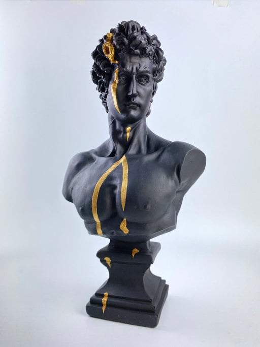 David 'Gold Streak' Pop Art Sculpture, Modern Home Decor, Large Sculpture - wboxgo.com