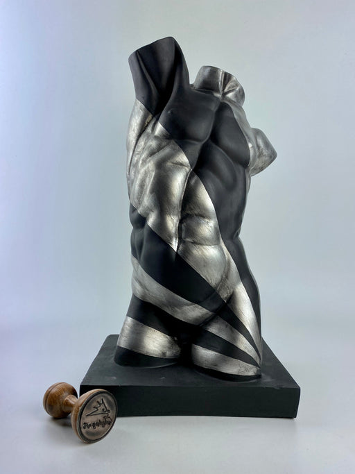 Torso 'Silver Rise' Pop Art Sculpture, Modern Home Decor - wboxgo.com