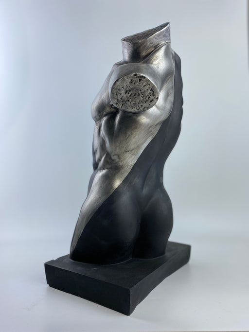 Torso 'Silver Rise' Pop Art Sculpture, Modern Home Decor - wboxgo.com