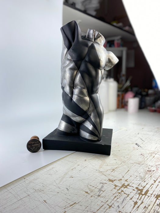 Torso 'Silver Rise' Pop Art Sculpture, Modern Home Decor - wboxgo.com