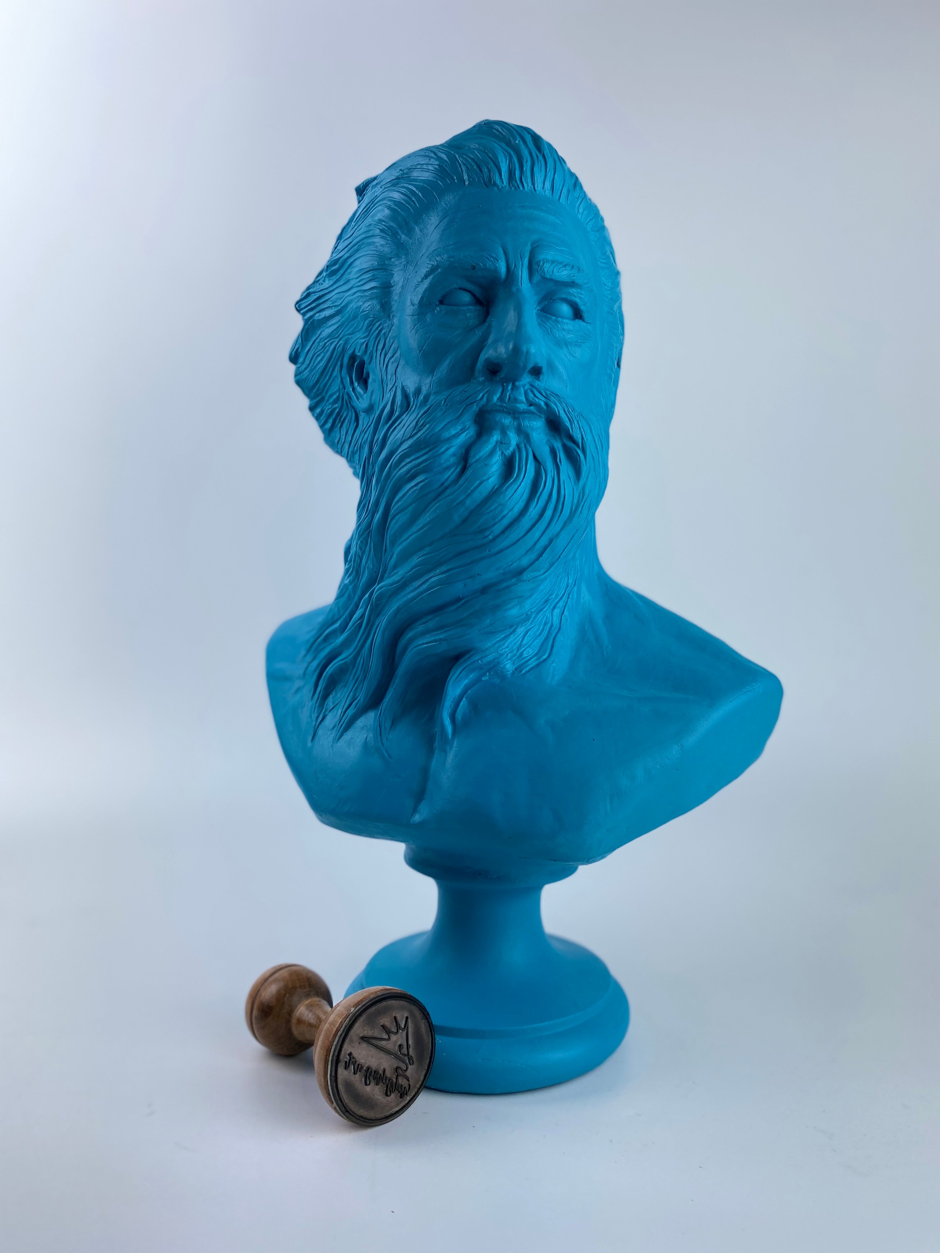 Poseidon 'Blues' Pop Art Sculpture, Modern Home Decor - wboxgo.com