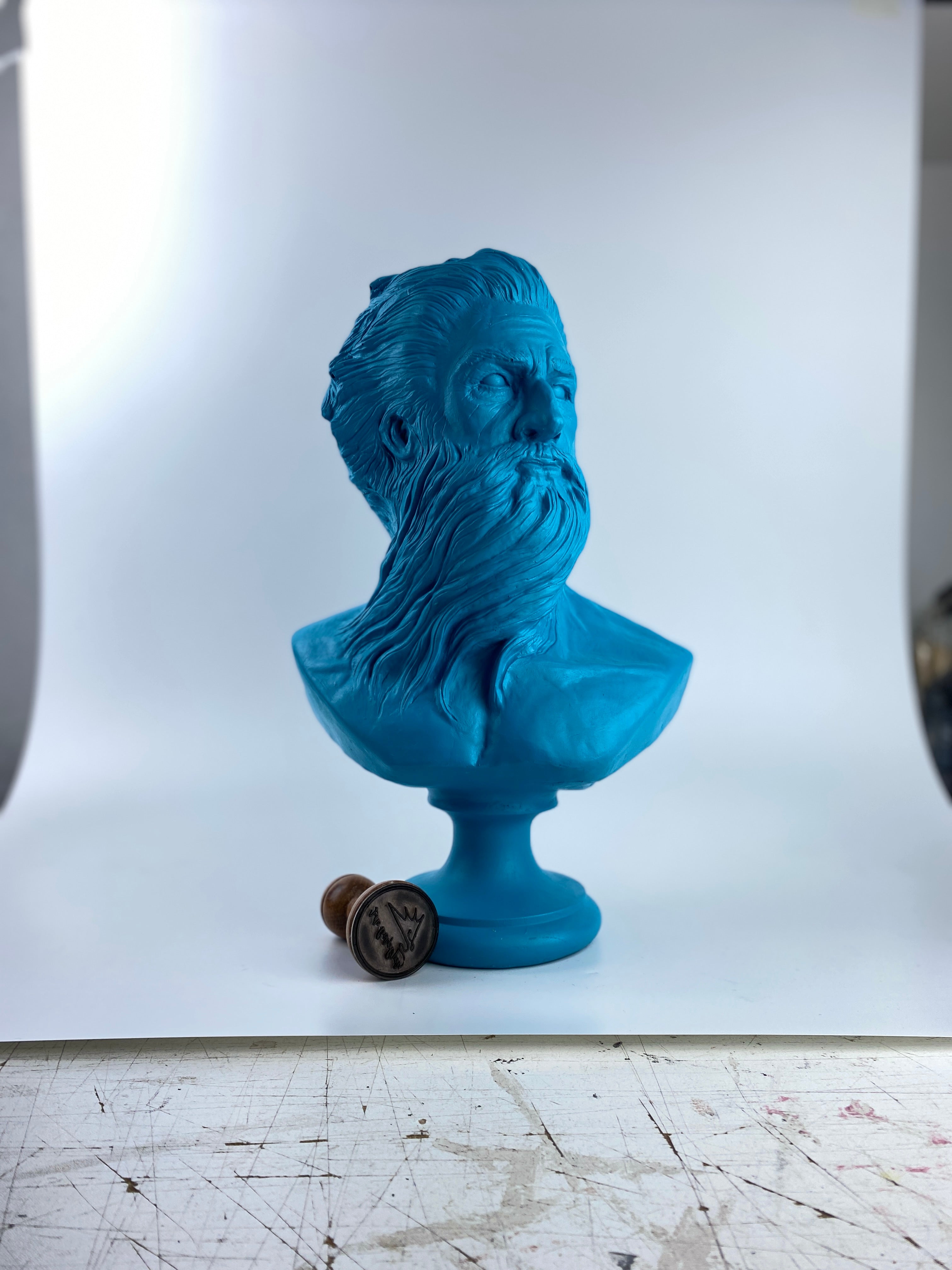 Poseidon 'Blues' Pop Art Sculpture, Modern Home Decor - wboxgo.com