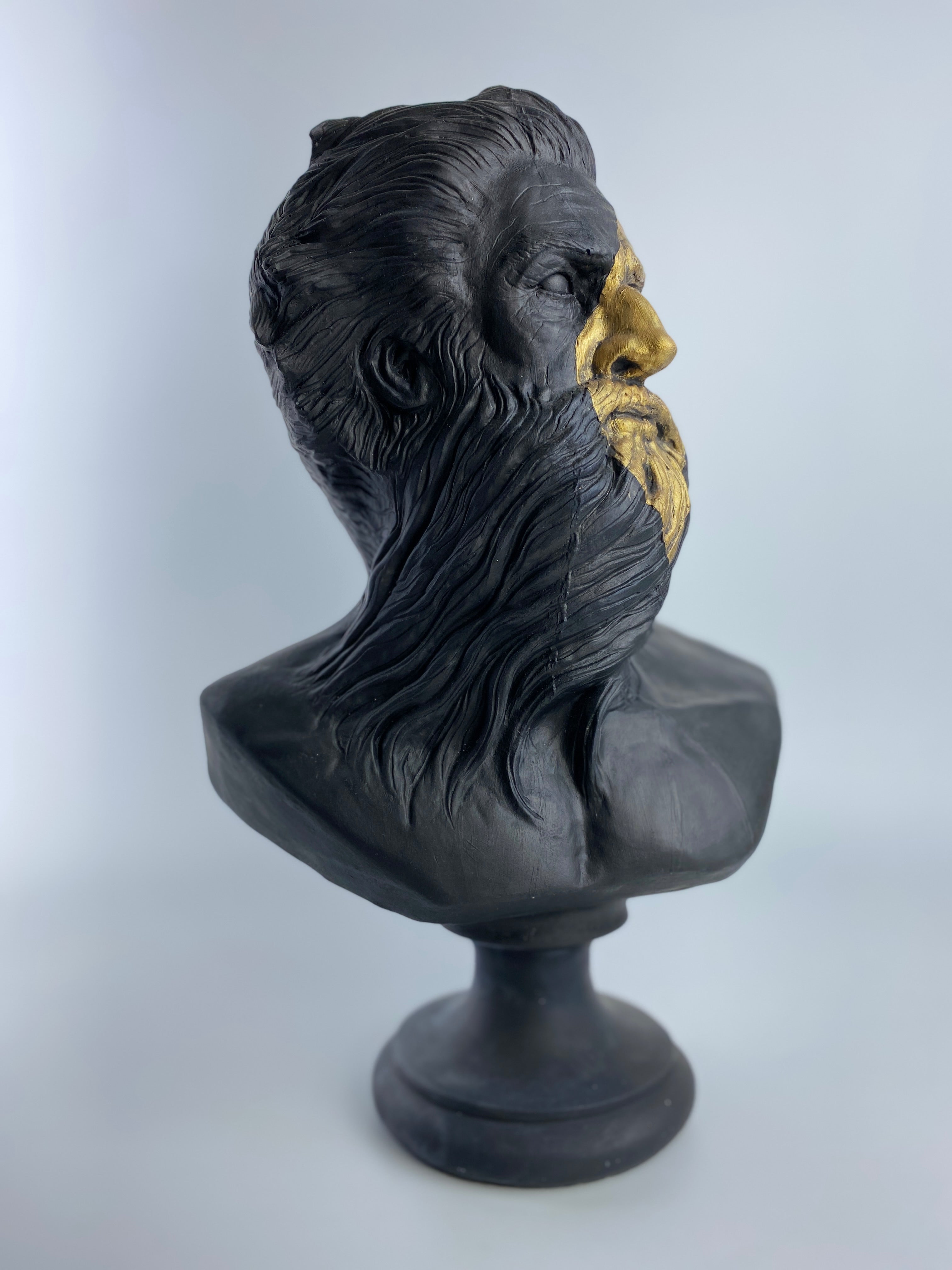 Poseidon 'Gold Scar' Pop Art Sculpture, Modern Home Decor - wboxgo.com