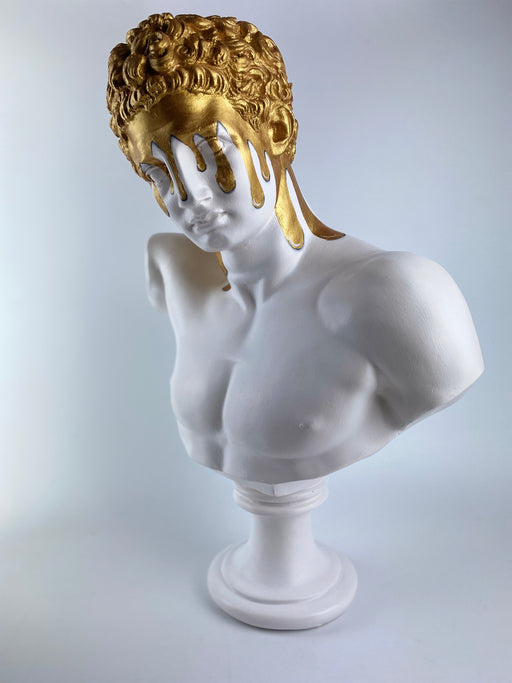 Hermes 'Melting Gold' Pop Art Sculpture, Modern Home Decor, Large Sculpture - wboxgo.com