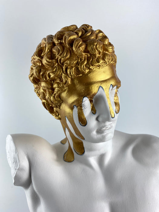 Hermes 'Melting Gold' Pop Art Sculpture, Modern Home Decor, Large Sculpture - wboxgo.com