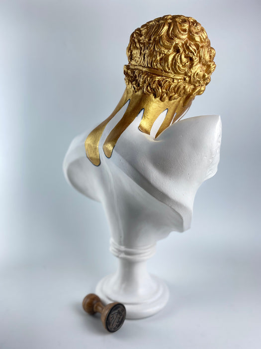 Hermes 'Melting Gold' Pop Art Sculpture, Modern Home Decor, Large Sculpture - wboxgo.com