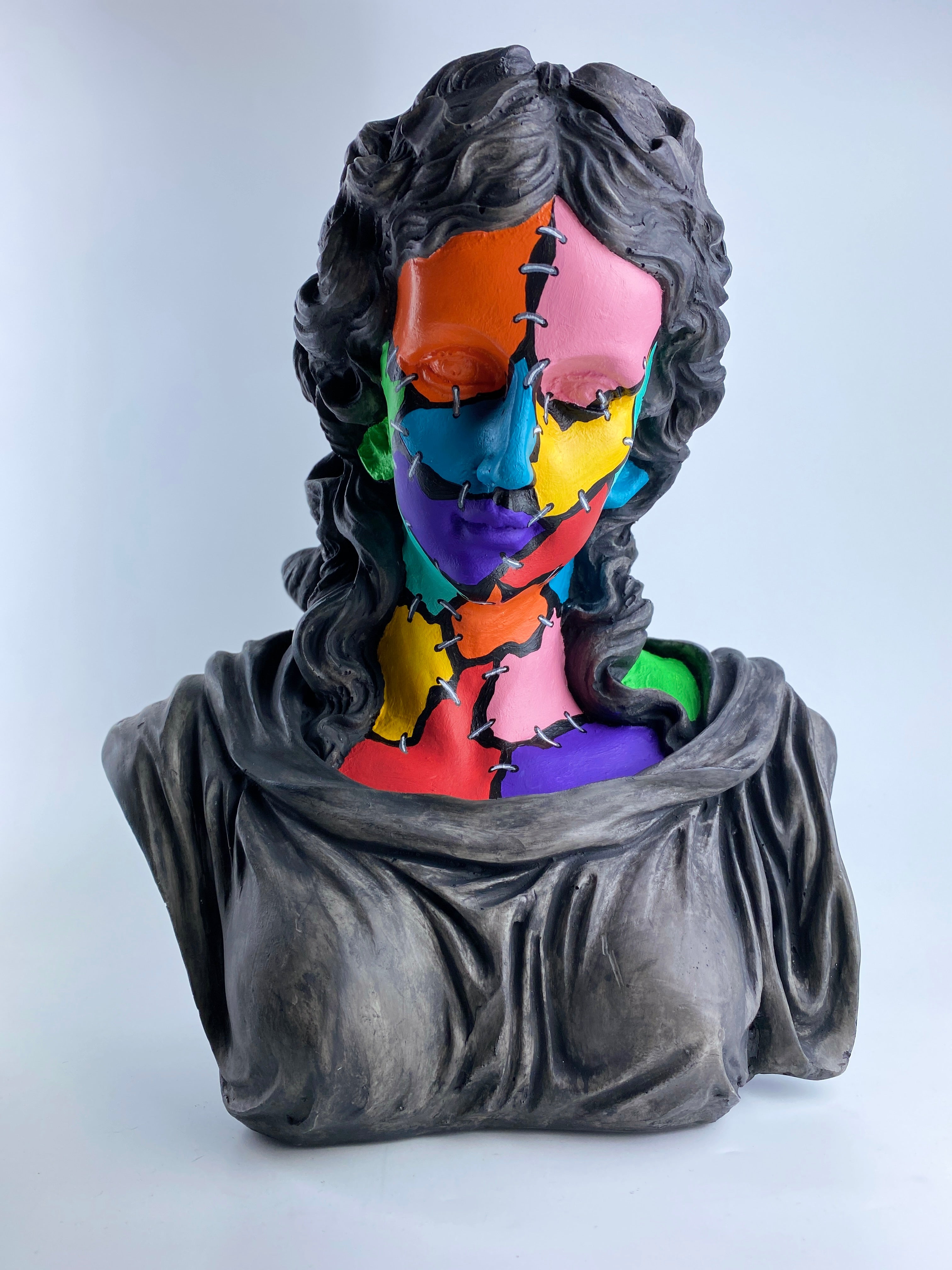 Hera 'Colorful Zombie' Pop Art Sculpture, Modern Home Decor - wboxgo.com