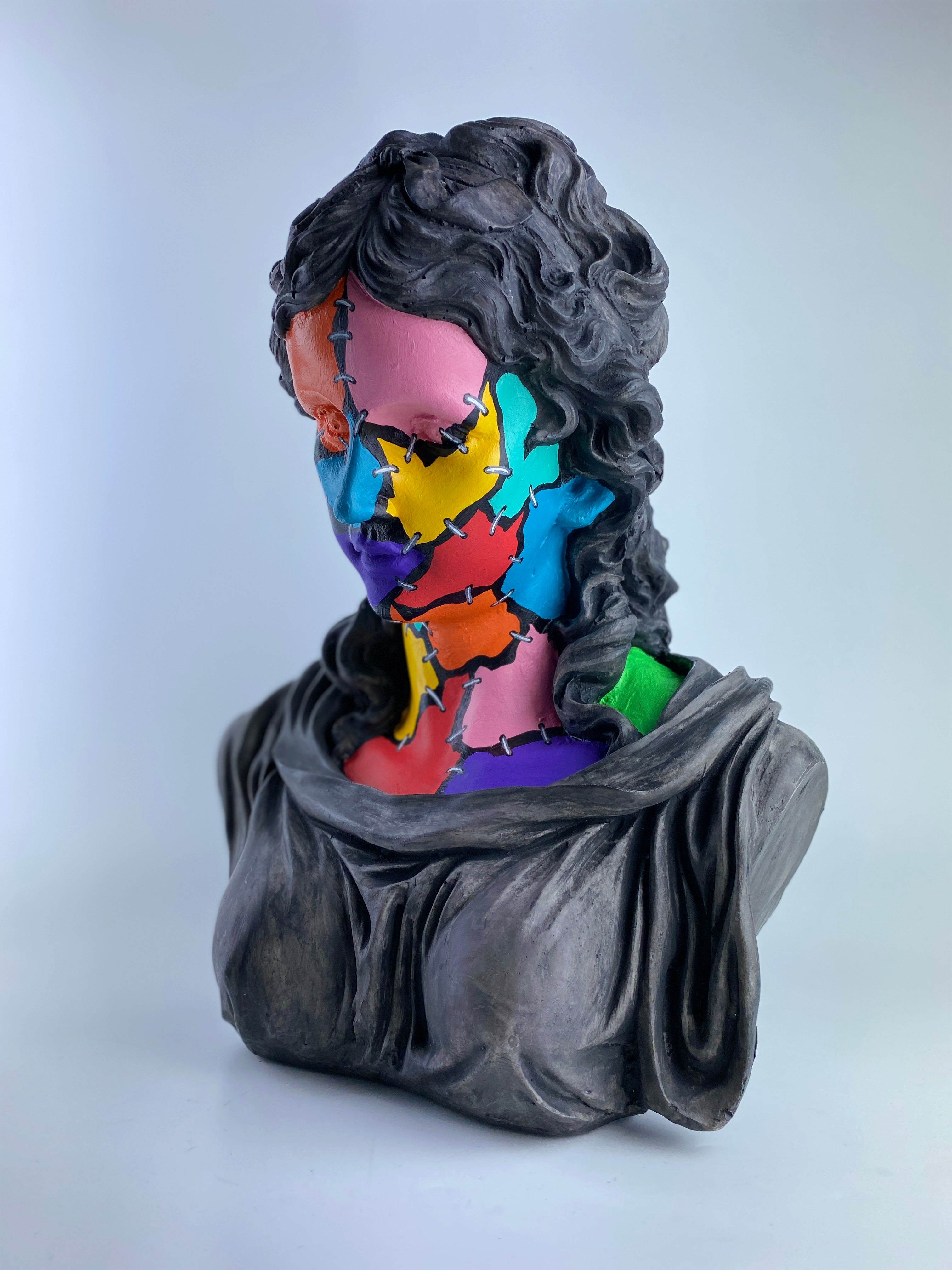 Hera 'Colorful Zombie' Pop Art Sculpture, Modern Home Decor - wboxgo.com