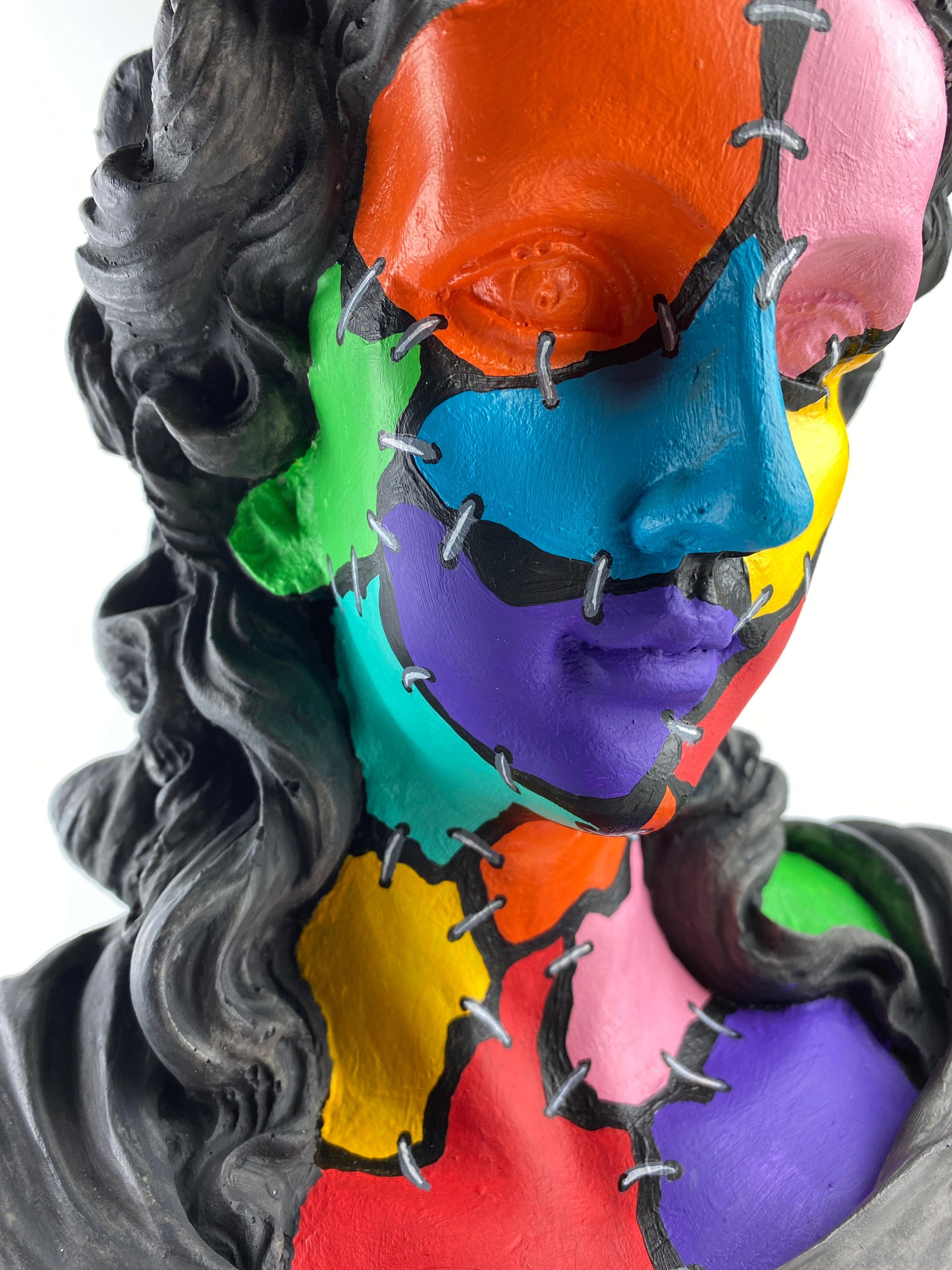 Hera 'Colorful Zombie' Pop Art Sculpture, Modern Home Decor - wboxgo.com